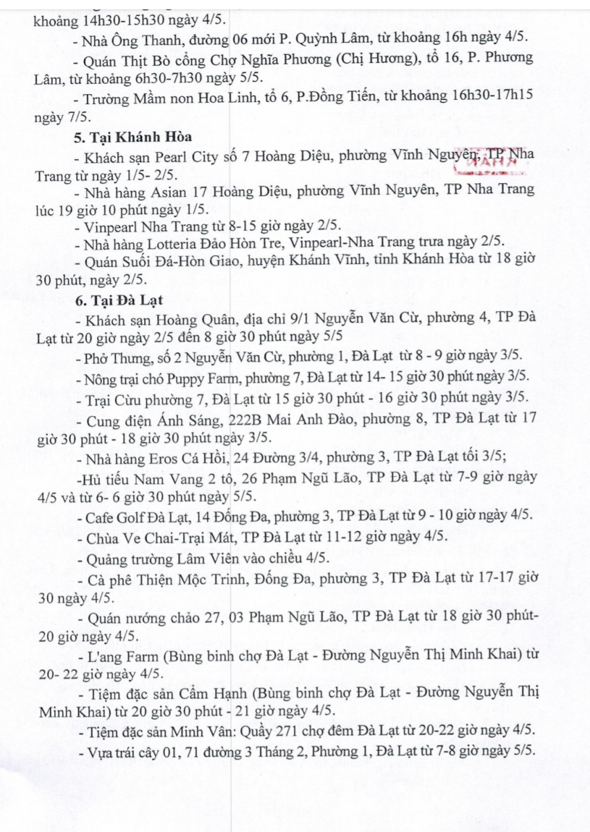 Khẩn: Yên Bái yêu cầu rà soát các trường hợp có liên quan đến bệnh nhân Covid-19 theo thông báo khẩn của Sở Y tế Hưng Yên, Quảng Ninh, Hải Dương, Hồ Chí Minh, Hòa Bình