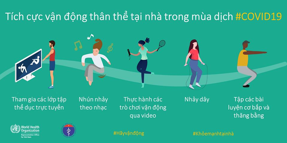 Mách bạn cách tăng cường vận động thể lực, giữ sức khỏe trong mùa COVID-19
